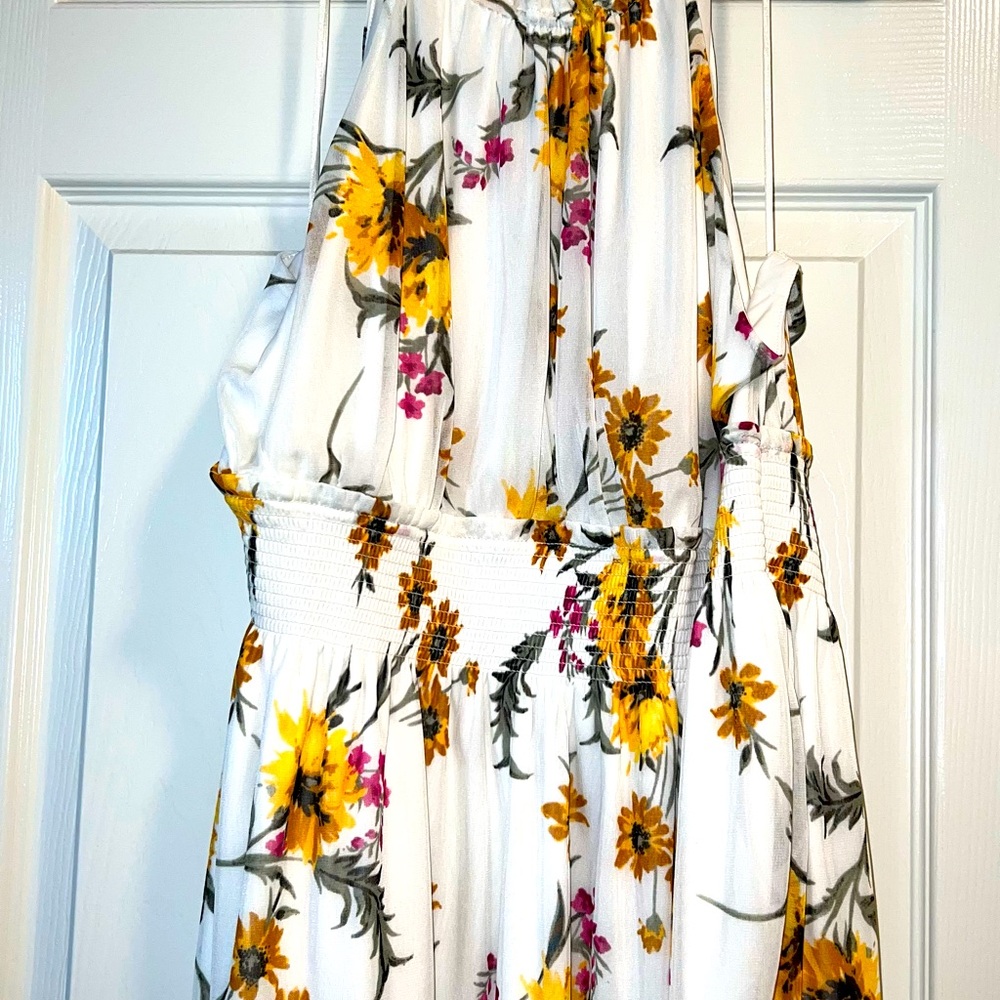 Express Multi Color Floral Flowy Halter Neck Top